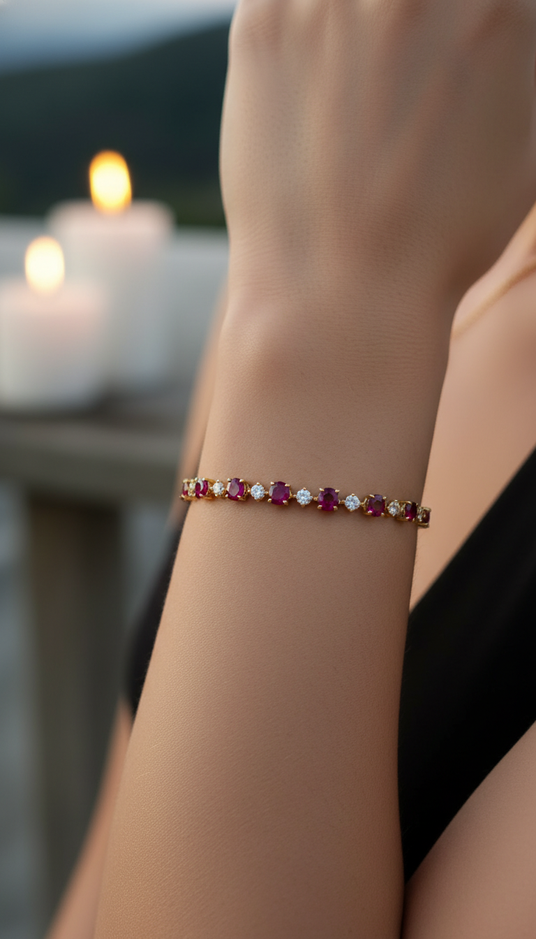 Ruby Bracelets
