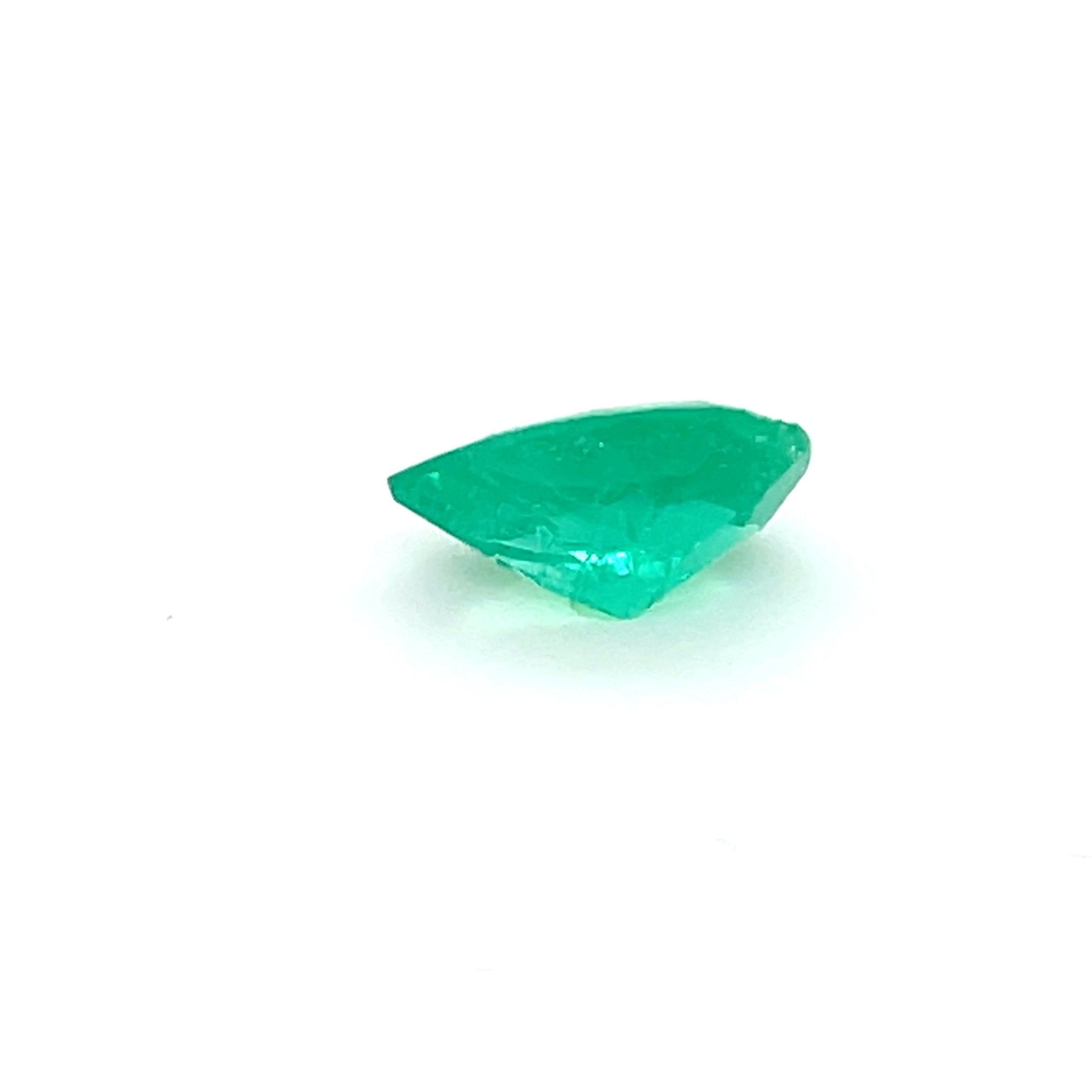 1.82 ct Pear Cut Colombian Emerald