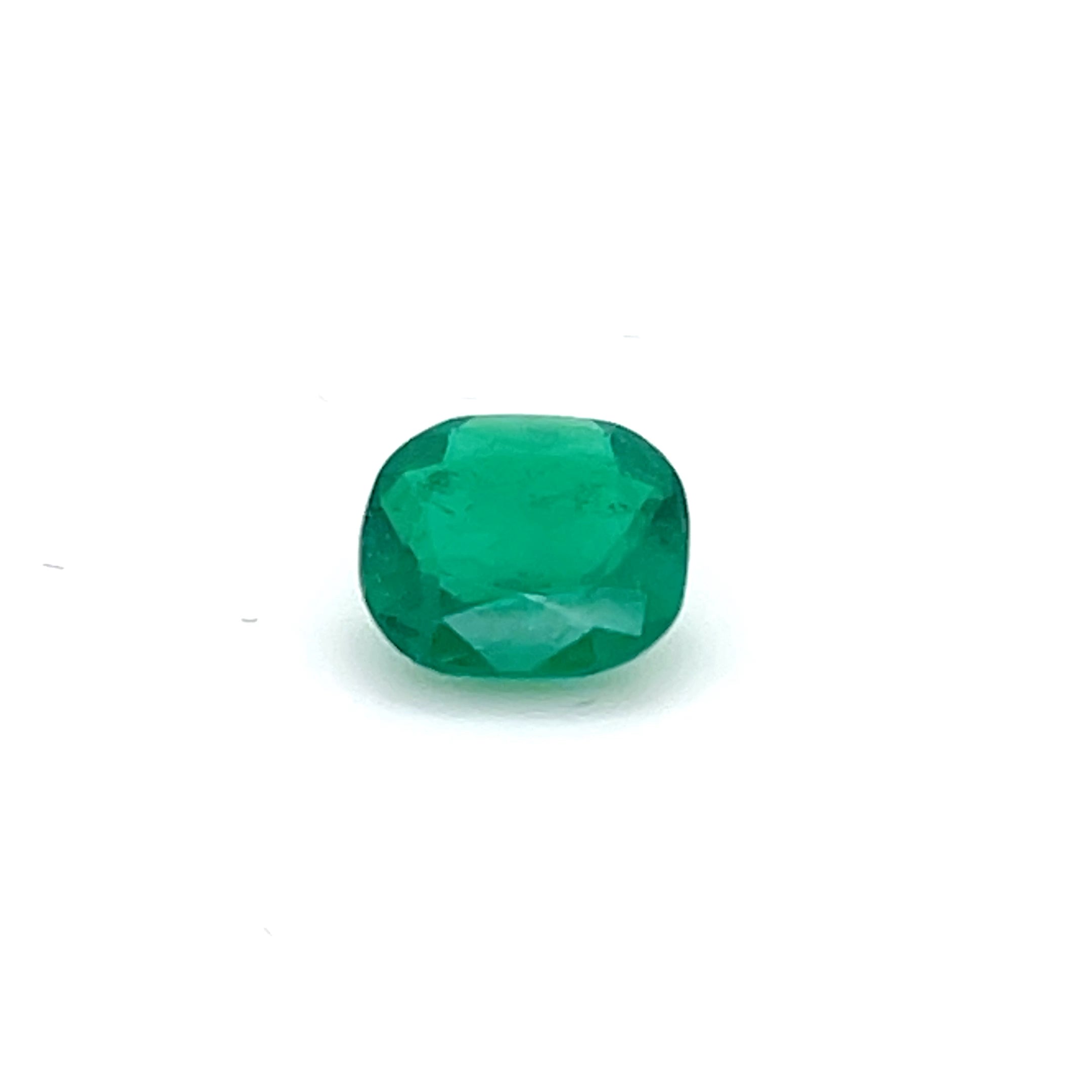 1.54 ct Cushion Cut GIA Colombian Emerald