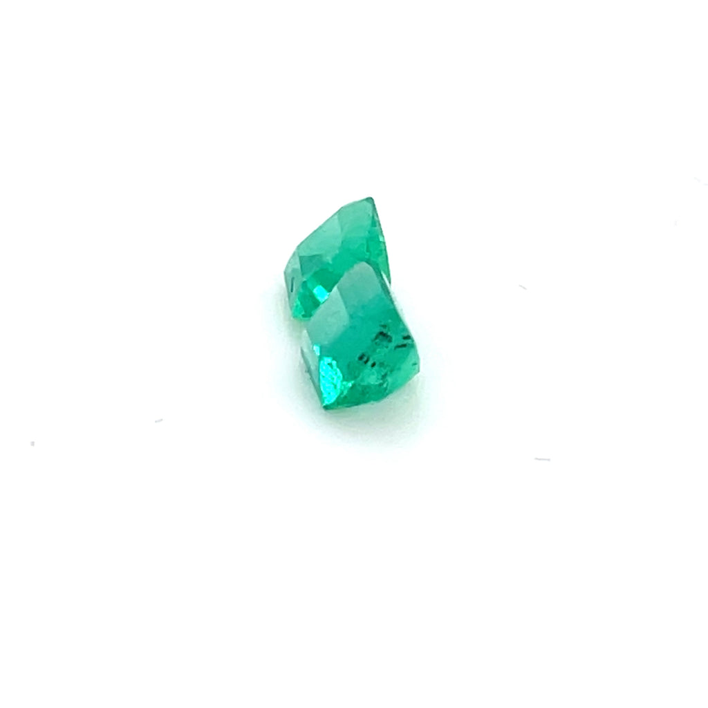 0.65 and 0.68 ct Emerald Cut Colombian Emerald