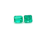 0.65 and 0.68 ct Emerald Cut Colombian Emerald