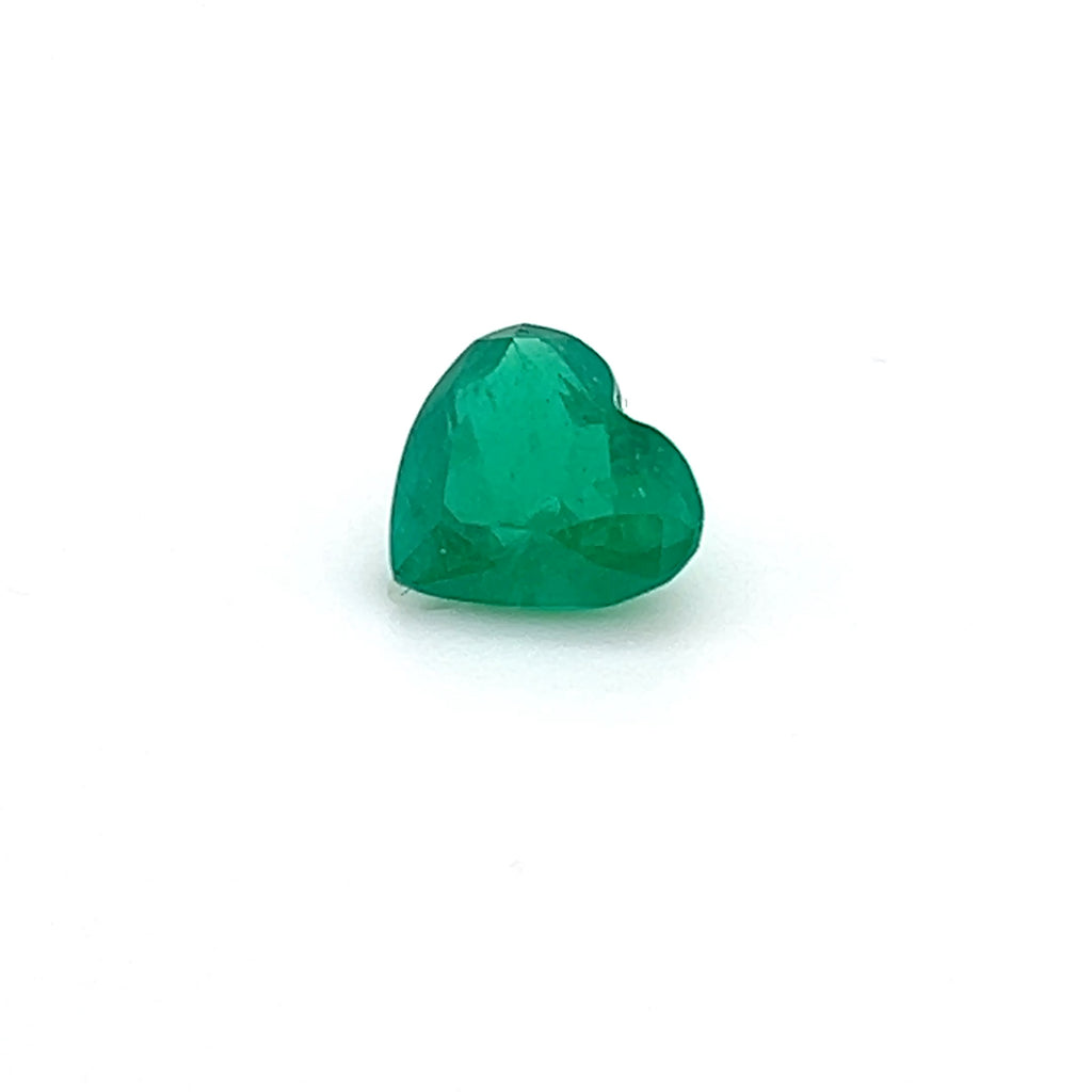 1.28 ct Heart Cut Colombian Emerald