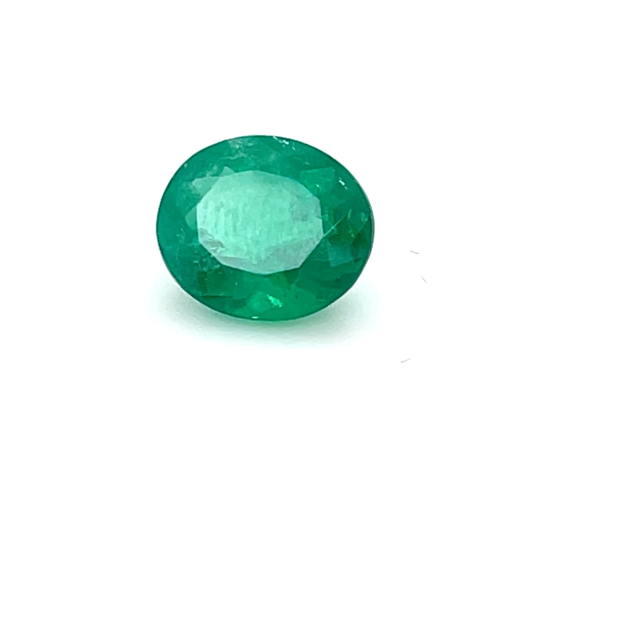 2.21 ct Oval Cut Colombian Emerald