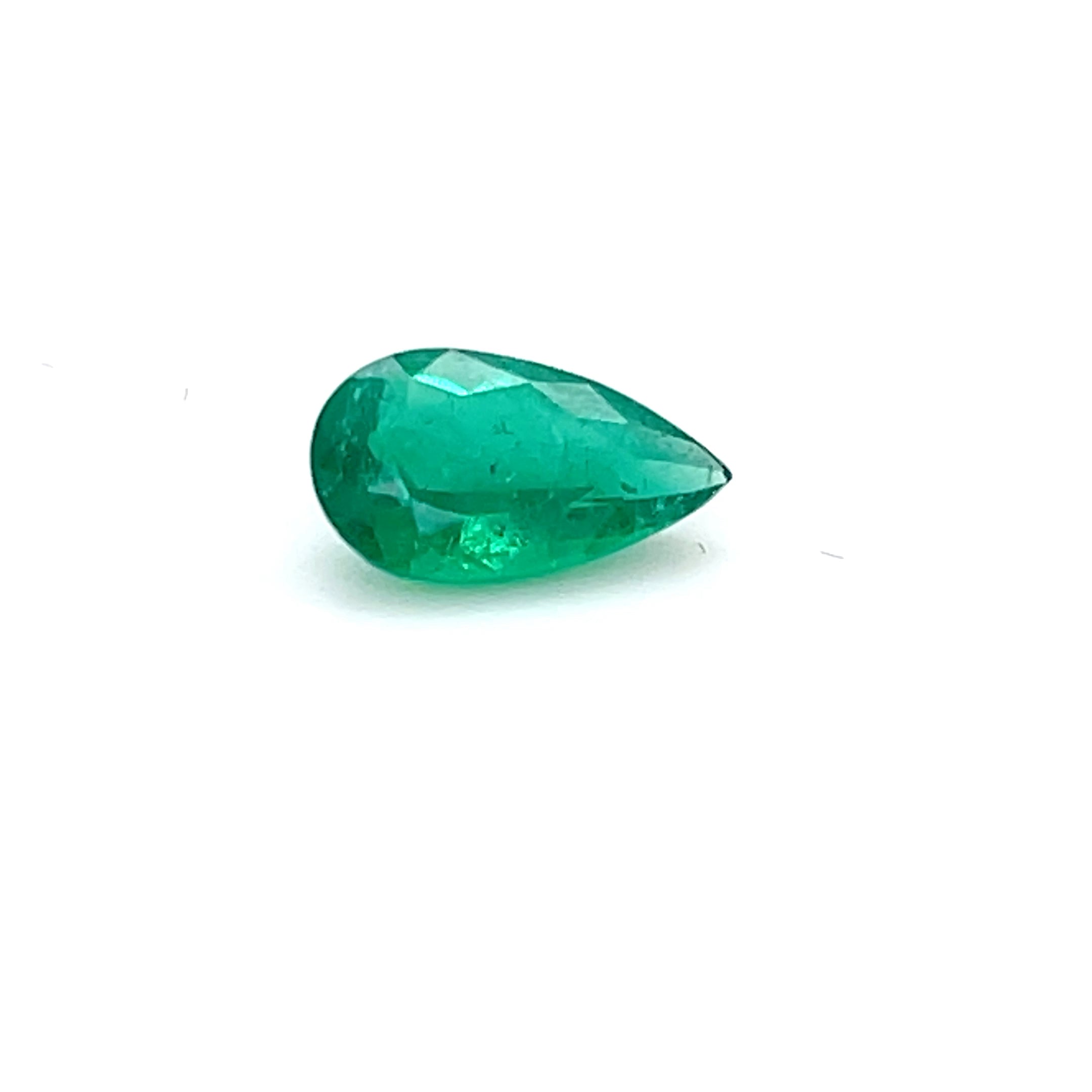 1.20 ct Pear Cut Colombian Emerald