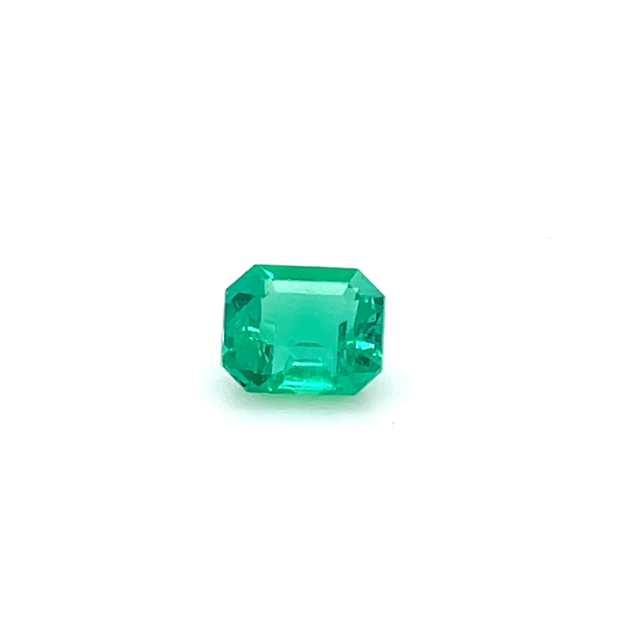 1.11 ct Emerald Cut Colombian Emerald