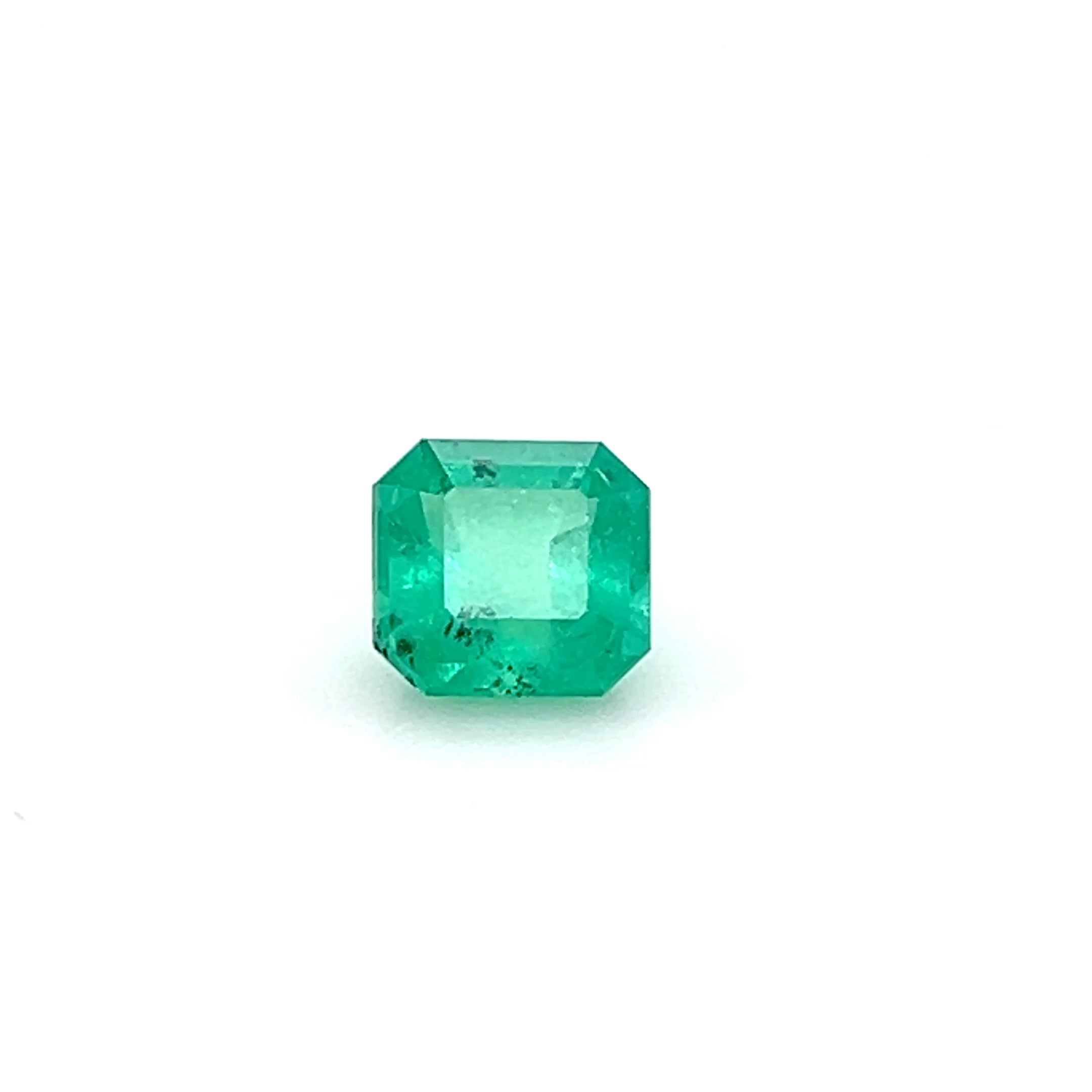 1.30 ct Square Cut Colombian Emerald