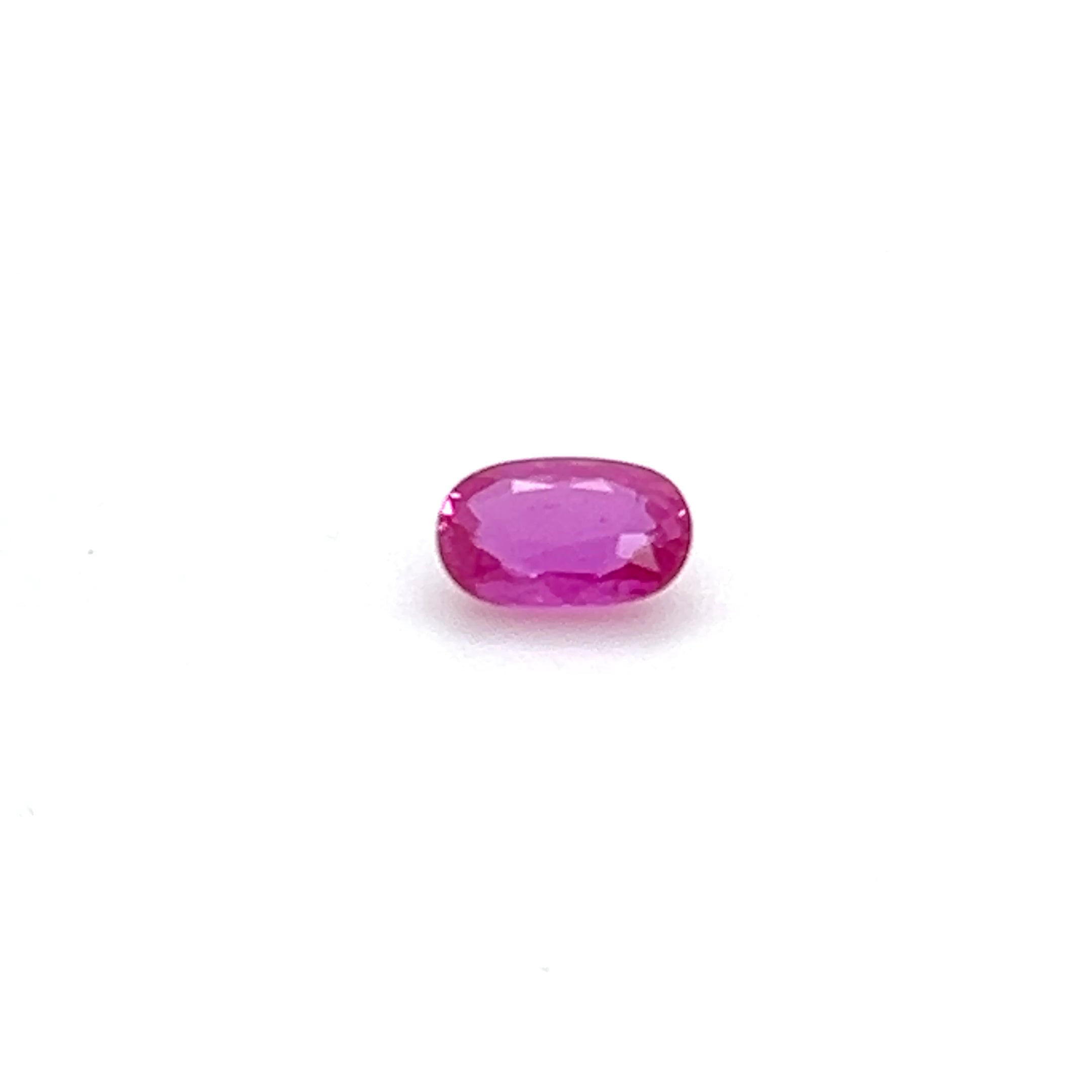 0.67 ct Oval Cut Mozambique Ruby