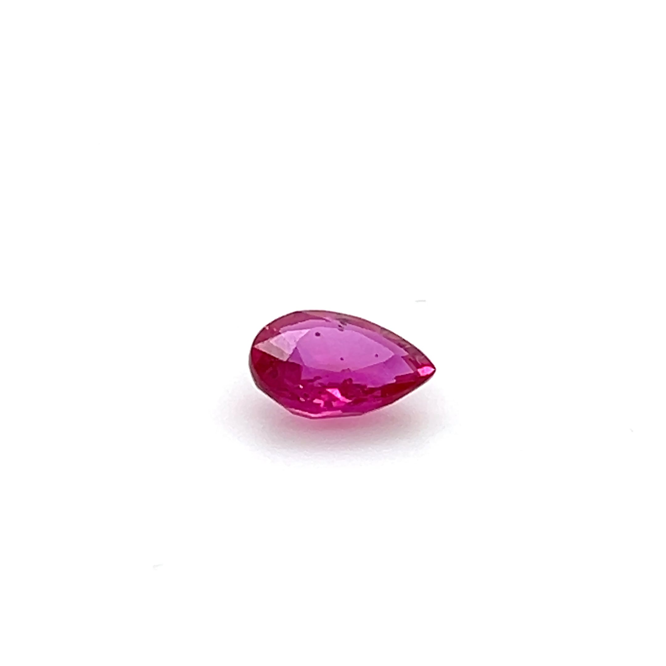 1.05 ct Pear Cut Mozambique Ruby