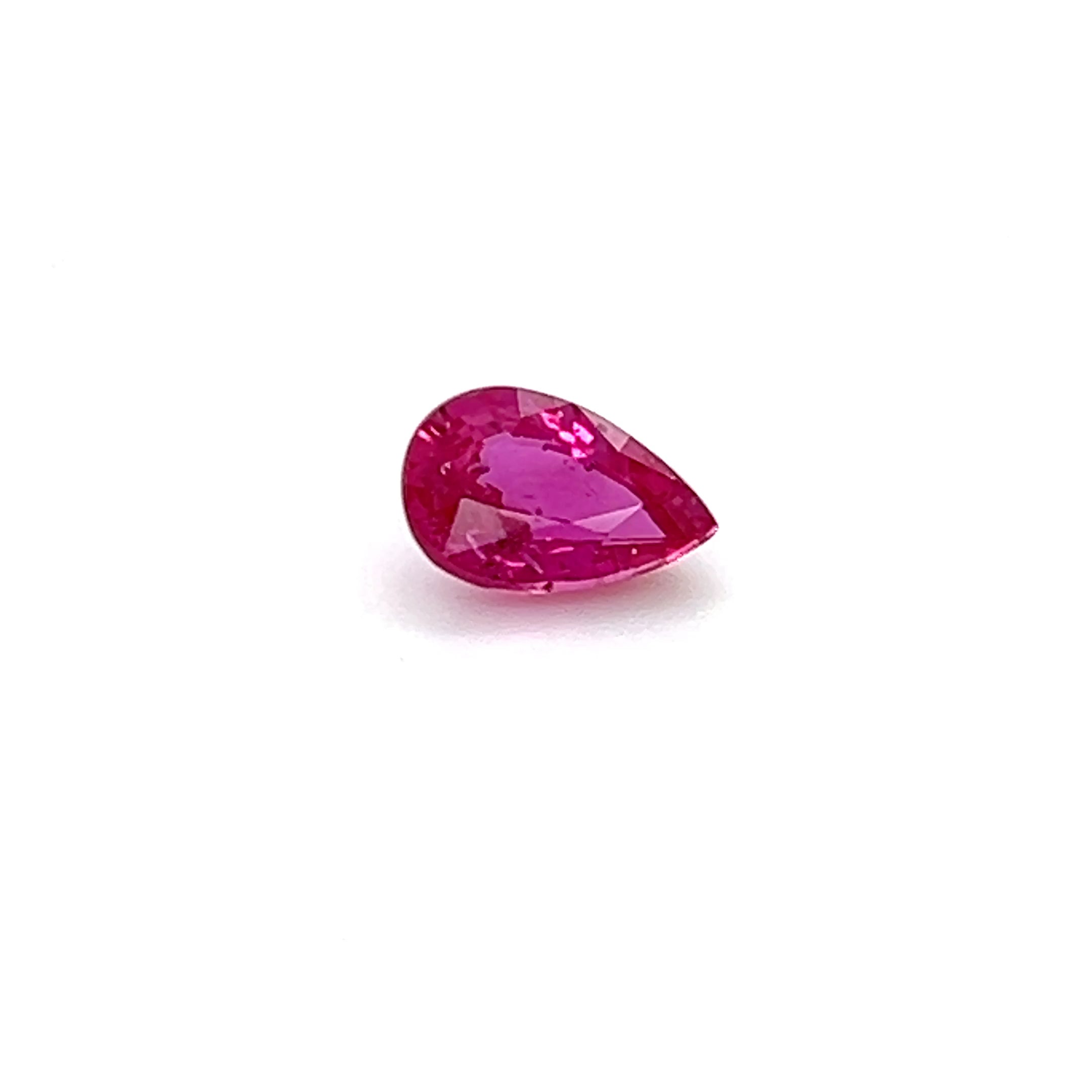 1.15 ct Pear Cut Mozambique Ruby