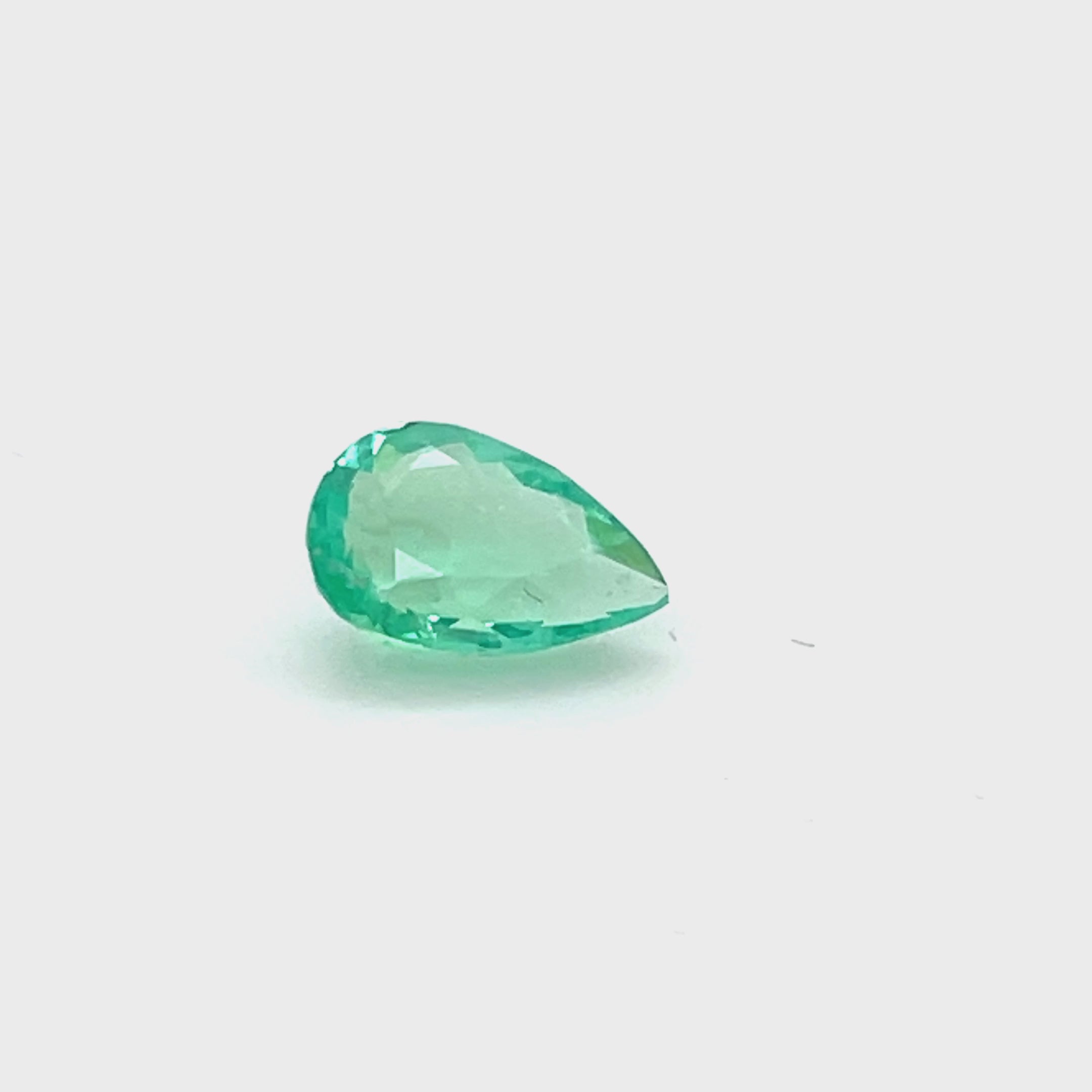 1.12 ct Pear Cut Colombian Emerald