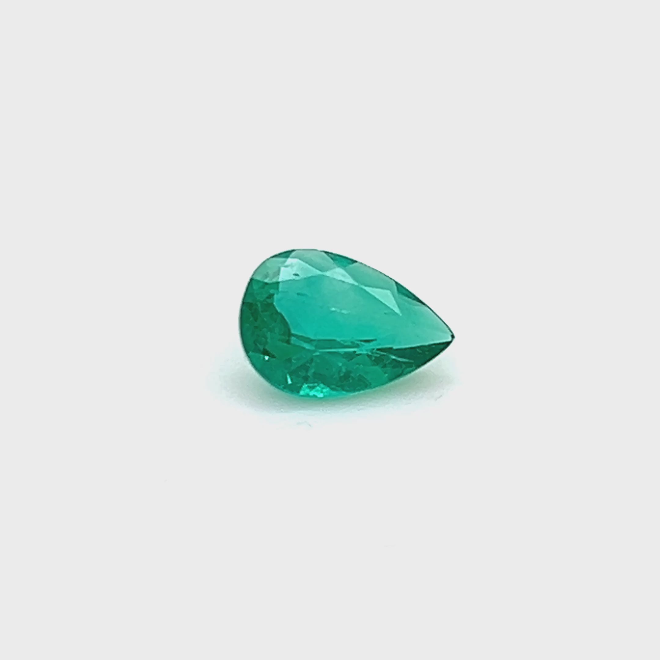 0.94 ct Pear Cut Colombian Emerald
