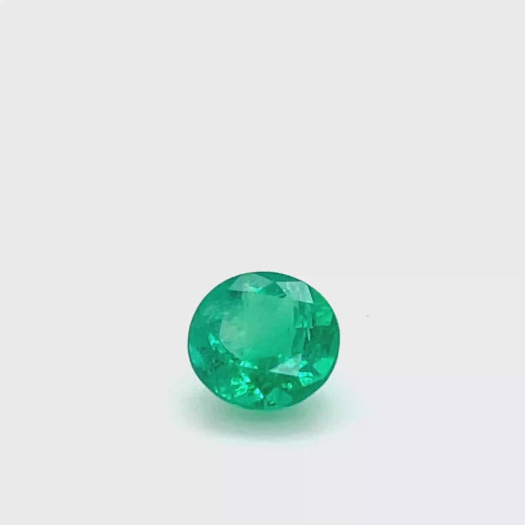 1.55 ct Round Cut Colombian Emerald