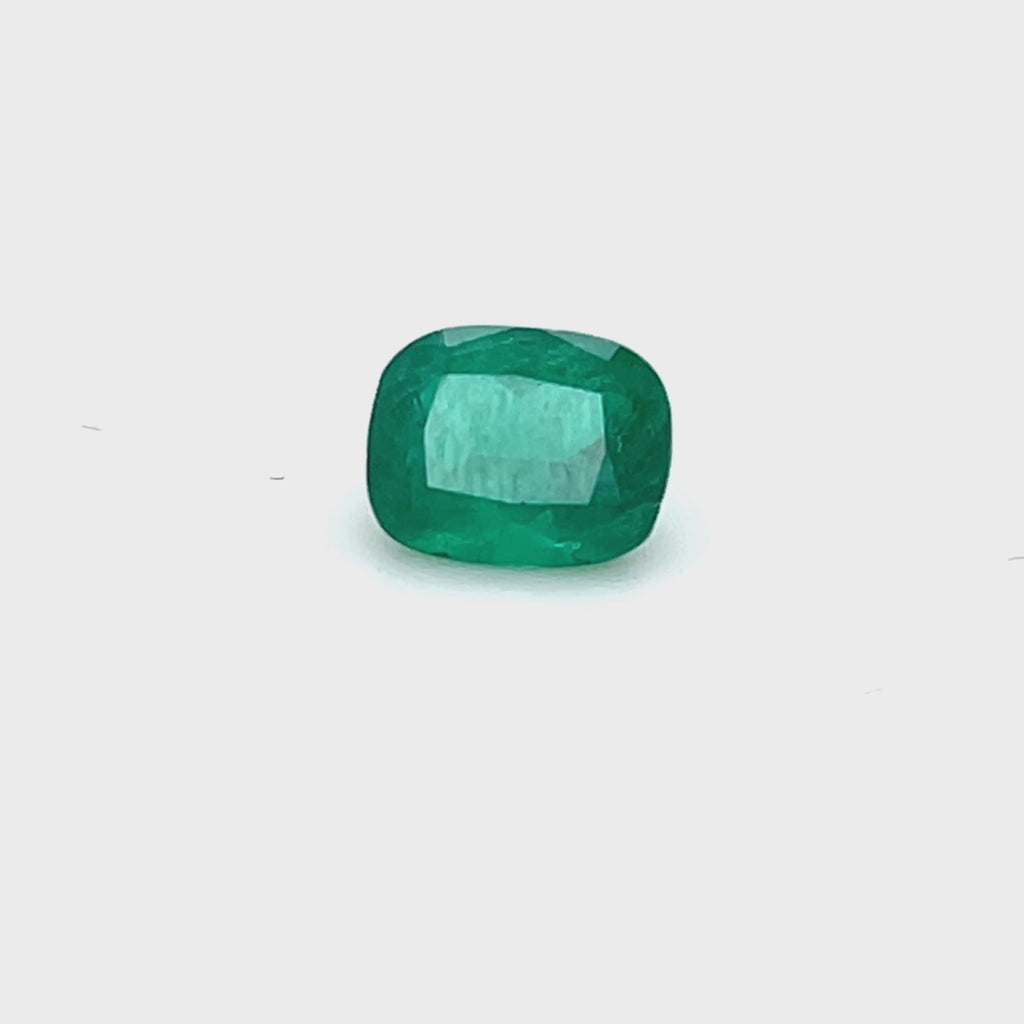 1.30 ct Cushion Cut GIA Colombian Emerald