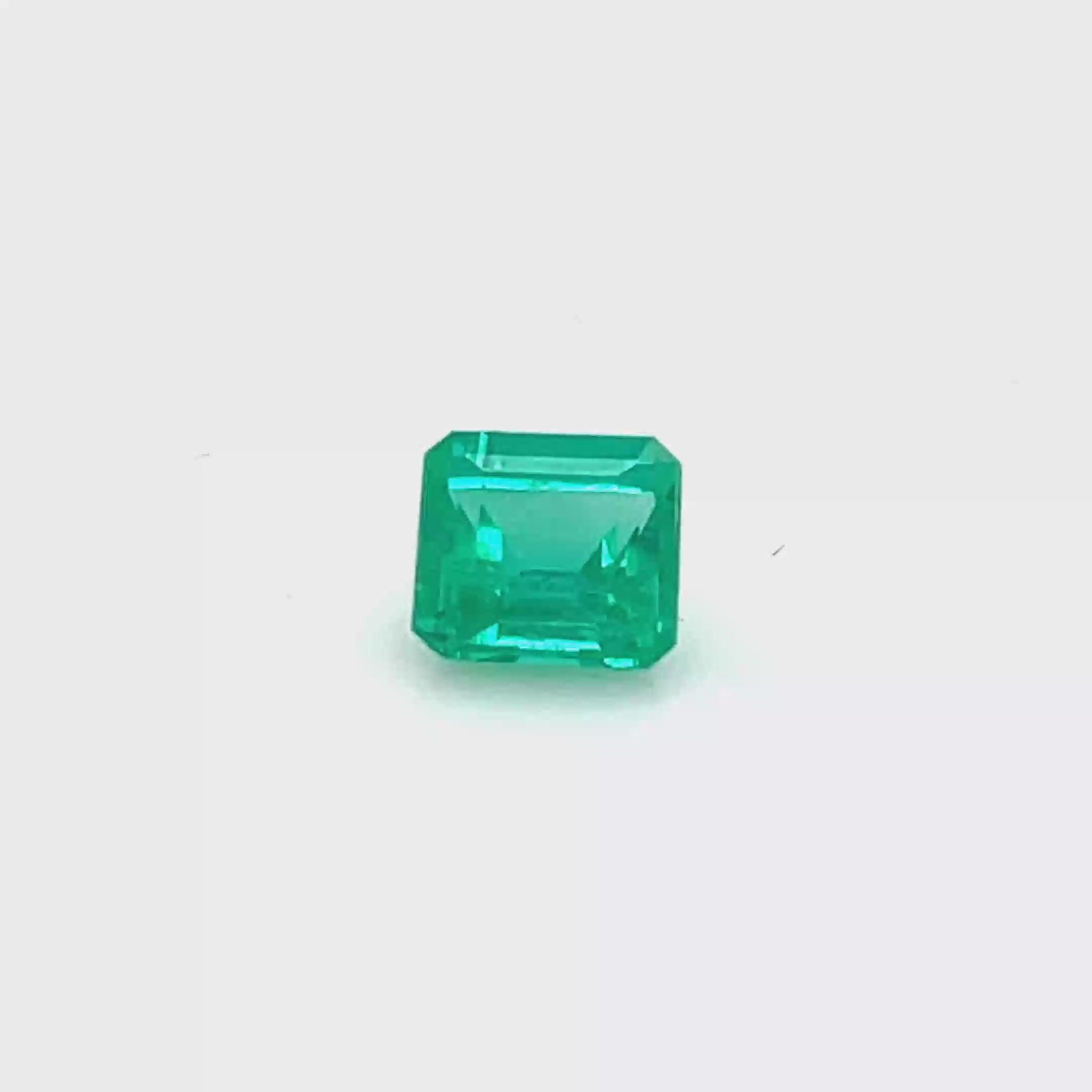 1.11 ct Square Cut Colombian Emerald