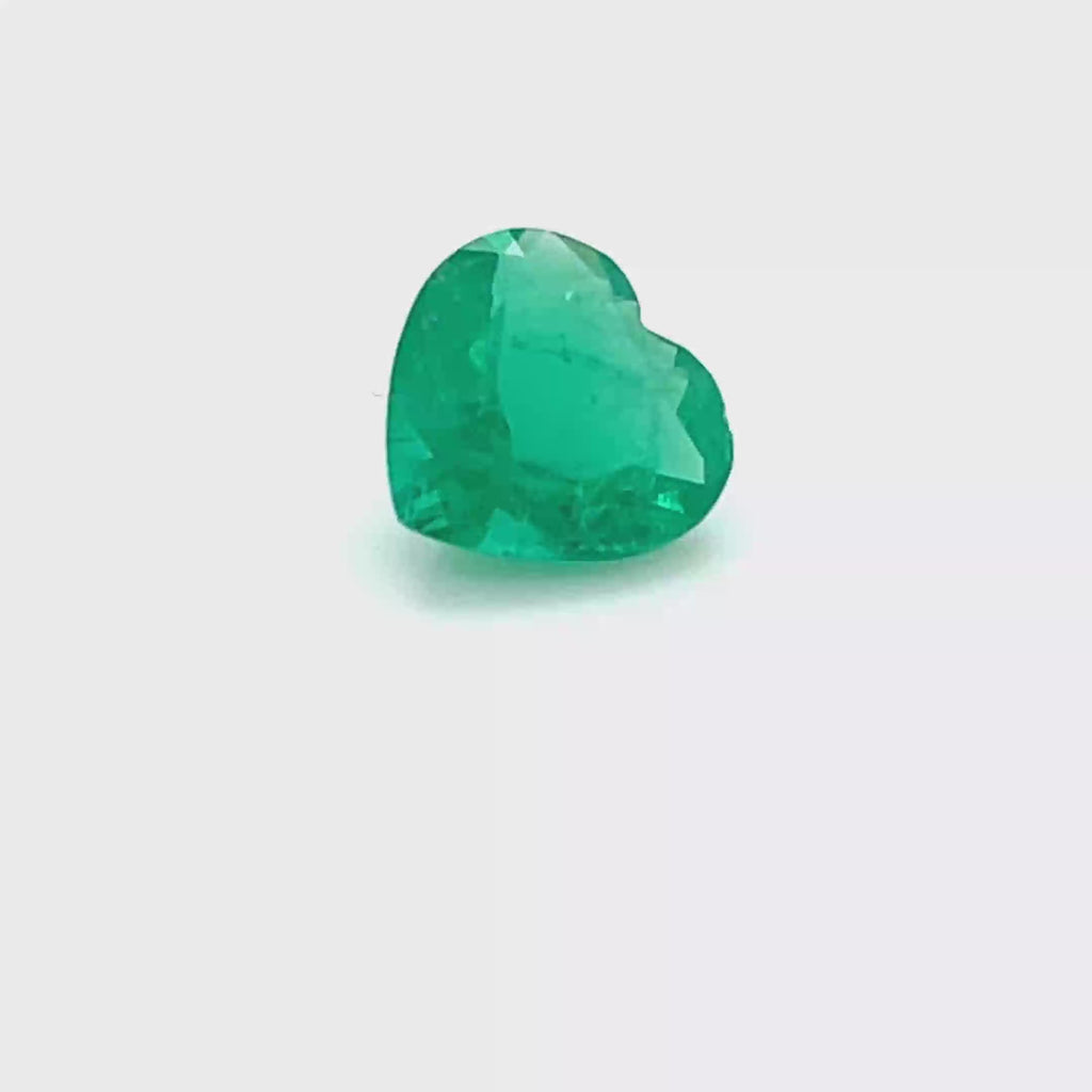 1.98 ct Heart Cut Colombian Emerald